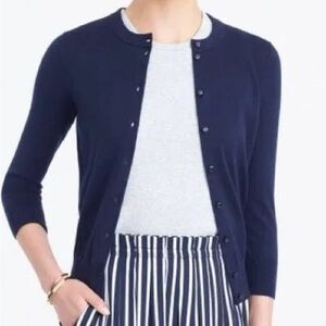 Navy J. Crew Clare Cardigan